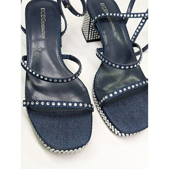 BCBGeneration Lissena-2 Women's Rhinestones Platform Sandal Size 7.5 MSRP $109 - Picture 3 of 5